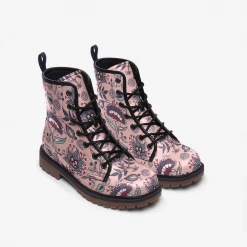 Harlow & Lloyd Shoes Indian Pink Paisley Lace Up Boots