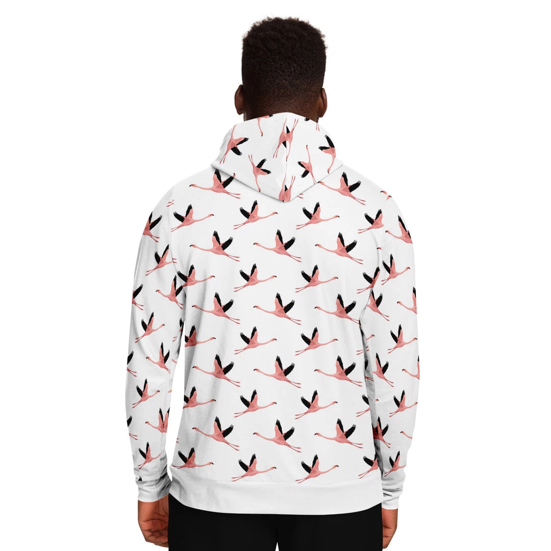 Subliminator Flying Flamingos White Unisex Hoodie Hoodies 14 Subliminator Flying Flamingos White Unisex Hoodie Hoodies