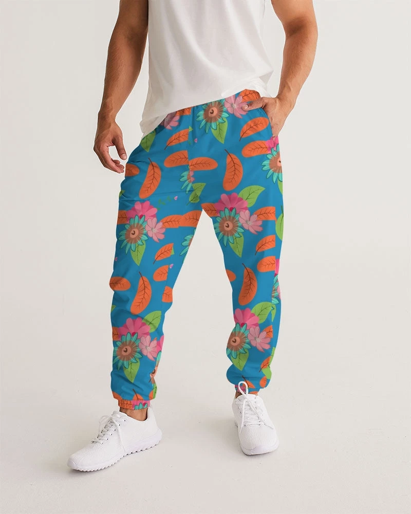 Harlow & Lloyd Pants & Joggers Tropical Flower Power Blue Men's Lightweight Track Pants 3 Harlow & Lloyd Pants & Joggers Tropical Flower Power Blue Men's Lightweight Track Pants