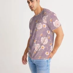 Harlow & Lloyd T Shirts & Tanks Orange Peonies Floral Rose Men's Tee