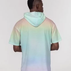 Harlow & Lloyd Soft Rainbow Premium Heavyweight Short Sleeve Hoodie