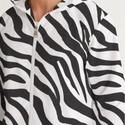 Harlow & Lloyd Jackets Zebra Print Men's Windbreaker