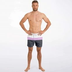 Subliminator Charcoal Pink Swim Shorts