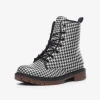 Harlow & Lloyd Houndstooth Check Lace Up Boots