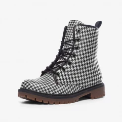 Cheap Harlow & Lloyd Store 4 Harlow & Lloyd Houndstooth Check Lace Up Boots