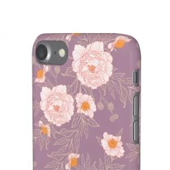 Printify Orange Peonies Floral Rose Phone Case