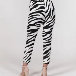 Harlow & Lloyd White Tiger Women's Belted Tapered Pants Pants & Joggers 14 Harlow & Lloyd White Tiger Women's Belted Tapered Pants Pants & Joggers