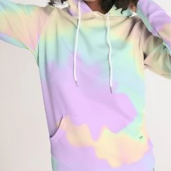 Harlow & Lloyd Lilac Mint Tie Dye Women's Hoodie Hoodies