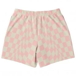 Subliminator Pink Vanilla Check Fleece Shorts
