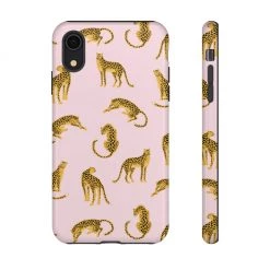Printify Accessories Pink Leopards Tough Phone Case