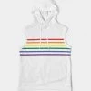 Harlow & Lloyd Rainbow Pride Premium Heavyweight Sleeveless Hoodie
