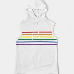 Harlow & Lloyd Rainbow Pride Premium Heavyweight Sleeveless Hoodie