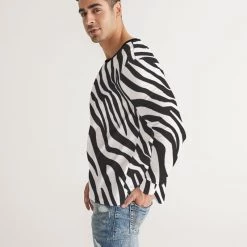 Harlow & Lloyd T Shirts & Tanks Zebra Print Men's Long Sleeve Tee