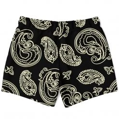 Subliminator Men Black & Bone Paisley Swim Shorts
