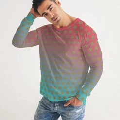 Harlow & Lloyd Heaven To Hell Polkadot Men's Long Sleeve Tee T Shirts & Tanks