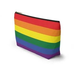 Printify Accessories Personalized Rainbow Accessory Pouch W T-bottom