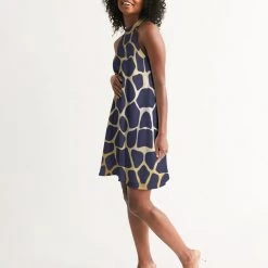 Harlow & Lloyd Regal Giraffe Women's Halter Dress