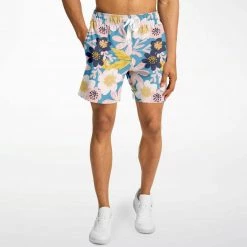 Subliminator Blue Frisky Floral Fleece Shorts 15 Subliminator Blue Frisky Floral Fleece Shorts
