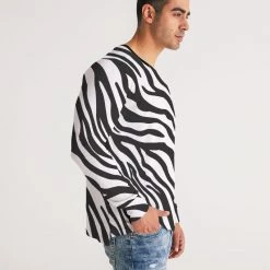 Harlow & Lloyd T Shirts & Tanks Zebra Print Men's Long Sleeve Tee