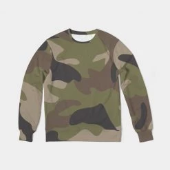 Harlow & Lloyd Woodland Camo Men's French Terry Pullover Sweatshirt Sweatshirts & Pullovers