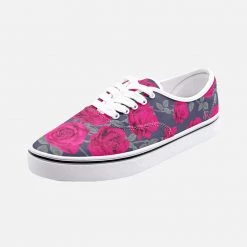Harlow & Lloyd Dark Vintage Roses Low Cut Unisex Canvas Shoes