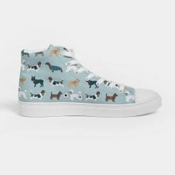 Harlow & Lloyd Dog Pawty Women's Hightop Canvas Shoe Shoes