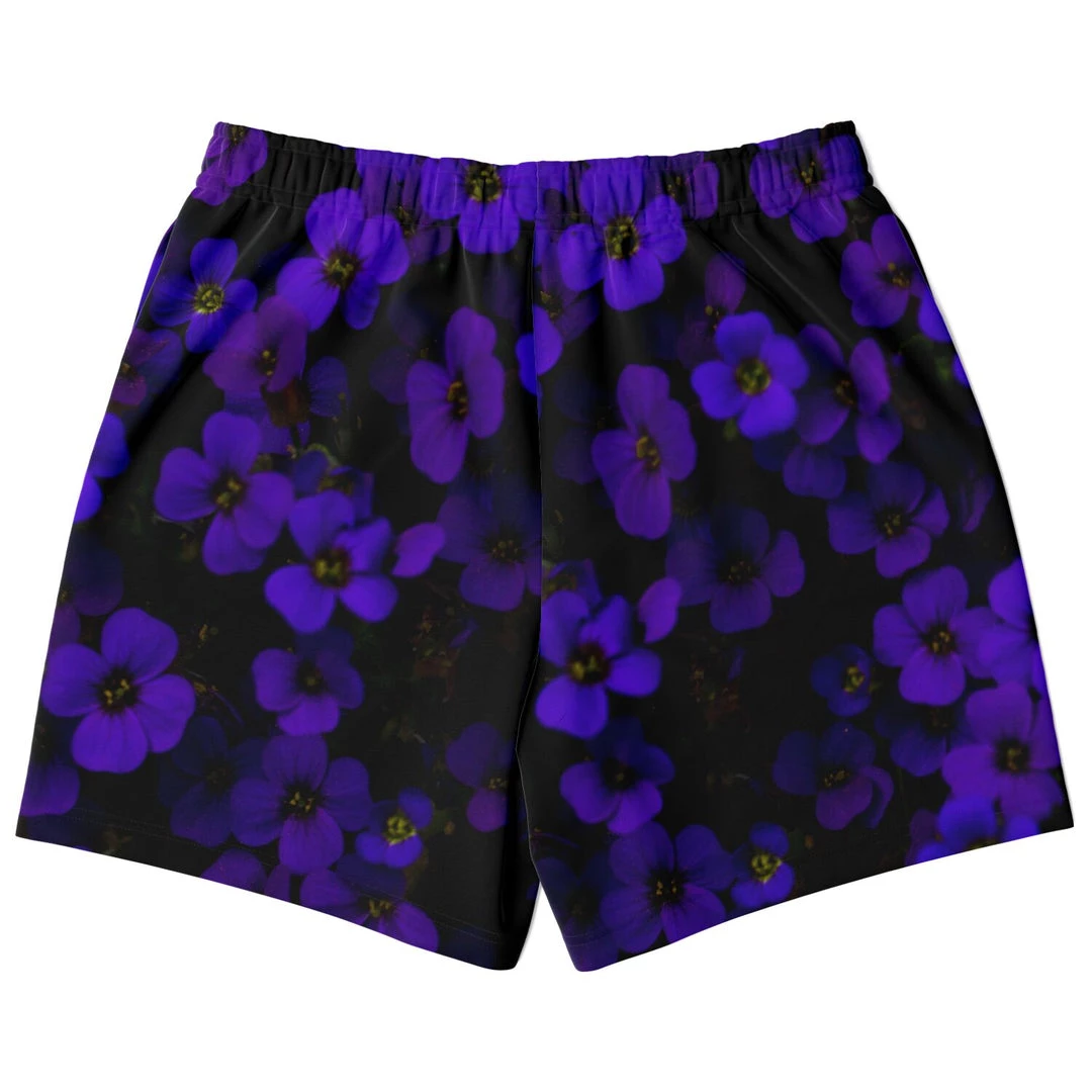 Subliminator Midnight Purple Flower Fleece Shorts 7 Subliminator Midnight Purple Flower Fleece Shorts