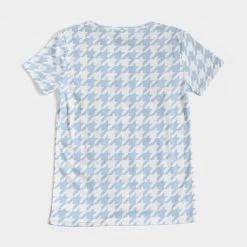 Harlow & Lloyd Baby Blue Large Houndstooth Women's V-Neck Tee T Shirts & Tanks 17 Harlow & Lloyd Baby Blue Large Houndstooth Women's V-Neck Tee T Shirts & Tanks