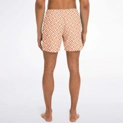 Subliminator Orange Geometric Pattern Swim Shorts 22 Subliminator Orange Geometric Pattern Swim Shorts