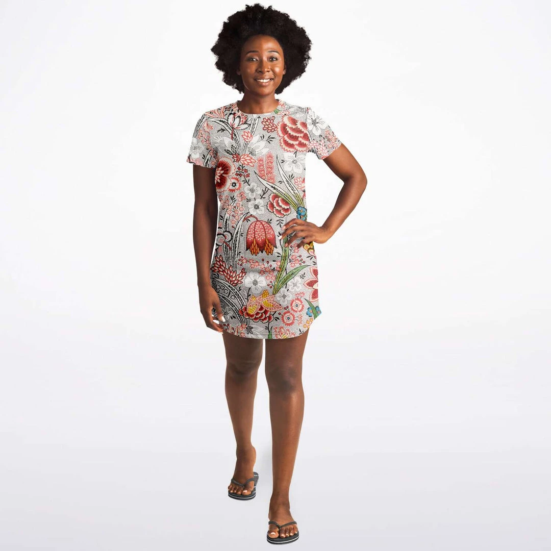 Subliminator Blood Orange Floral T Shirt Dress T Shirts & Tanks 11 Subliminator Blood Orange Floral T Shirt Dress T Shirts & Tanks