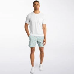 Subliminator Blue & Vanilla Check Fleece Shorts 12 Subliminator Blue & Vanilla Check Fleece Shorts