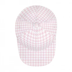 ThisNew Pale Pink Large Houndstooth Cap Accessories