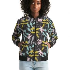 Harlow & Lloyd Evening Floral Women's Bomber Jacket 16 Harlow & Lloyd Evening Floral Women's Bomber Jacket