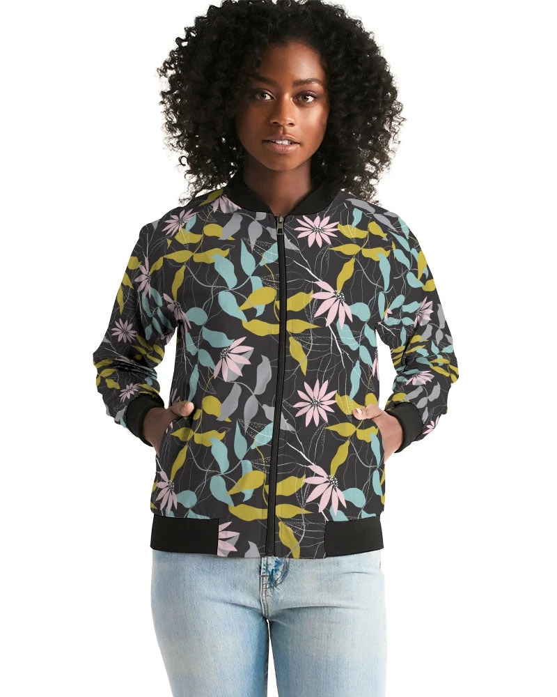 Harlow & Lloyd Evening Floral Women's Bomber Jacket 9 Harlow & Lloyd Evening Floral Women's Bomber Jacket