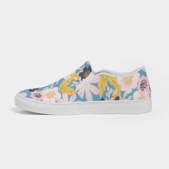 Harlow & Lloyd Blue Frisky Floral Women's Slip-On Canvas Shoe Shoes
