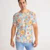 Harlow & Lloyd Blue Blooming Mod Floral Men's Tee T Shirts & Tanks 2 Harlow & Lloyd Blue Blooming Mod Floral Men's Tee T Shirts & Tanks