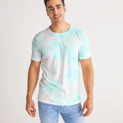 Harlow & Lloyd Blue Cloud Pastel Tie Dye Men's Tee T Shirts & Tanks