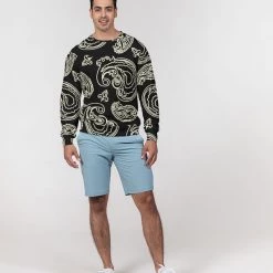 Harlow & Lloyd Sweatshirts & Pullovers Black & Bone Paisley French Terry Pullover Sweatshirt