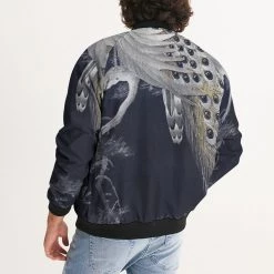 Harlow & Lloyd Jackets Perched Peacocks Men's Bomber Jacket 10 Harlow & Lloyd Jackets Perched Peacocks Men's Bomber Jacket