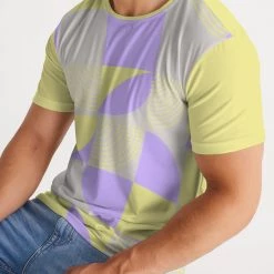 Harlow & Lloyd Sahara Sand & Lilac Geometric Men's T Shirt