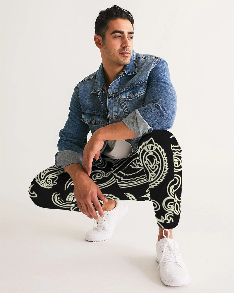 Harlow & Lloyd Black & Bone Paisley Men's Lightweight Track Pants Pants & Joggers 8 Harlow & Lloyd Black & Bone Paisley Men's Lightweight Track Pants Pants & Joggers