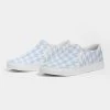 Harlow & Lloyd Pale Blue Large Houndstooth Women's Slip-On Canvas Shoe Shoes