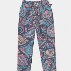 Harlow & Lloyd Pants & Joggers Perfect Paisley Women's Belted Tapered Pants