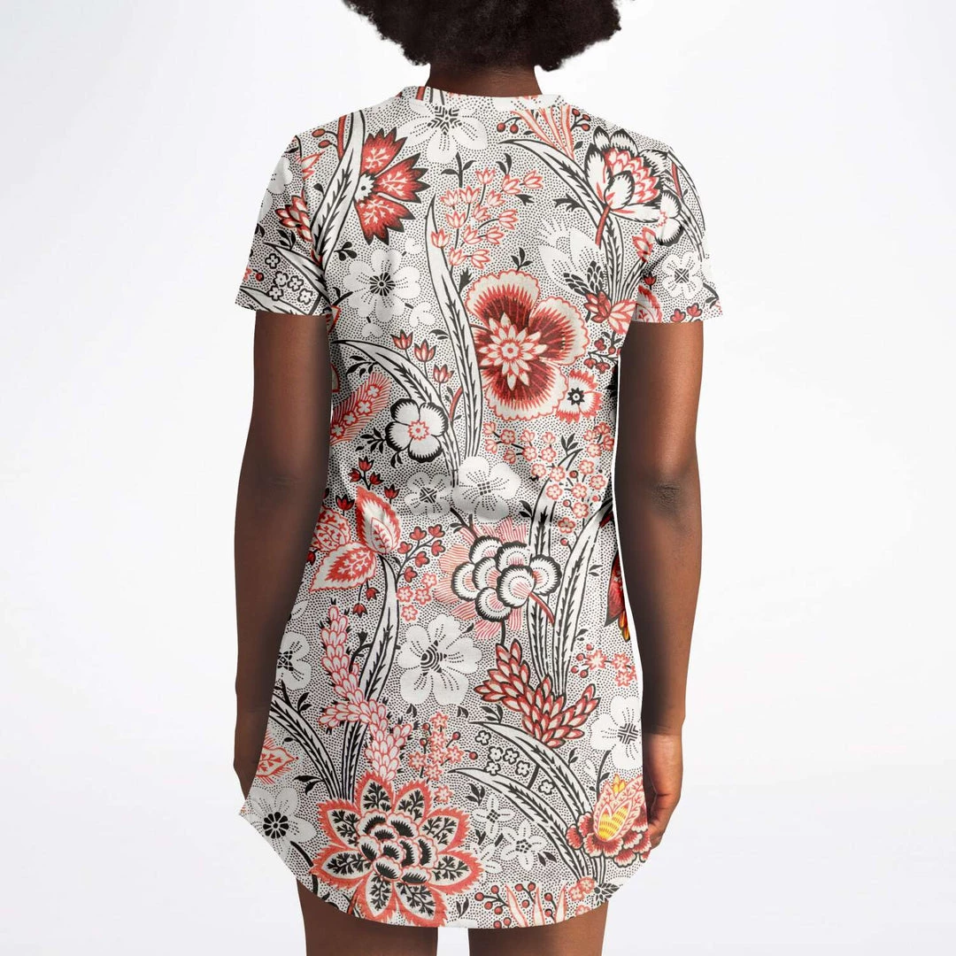 Subliminator Blood Orange Floral T Shirt Dress T Shirts & Tanks 12 Subliminator Blood Orange Floral T Shirt Dress T Shirts & Tanks