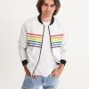 Harlow & Lloyd Rainbow Stripes Bomber Jacket