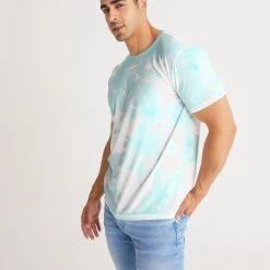 Harlow & Lloyd Blue Cloud Pastel Tie Dye Men's Tee T Shirts & Tanks