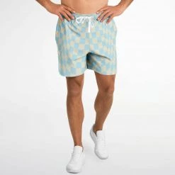 Subliminator Blue & Vanilla Check Fleece Shorts 13 Subliminator Blue & Vanilla Check Fleece Shorts