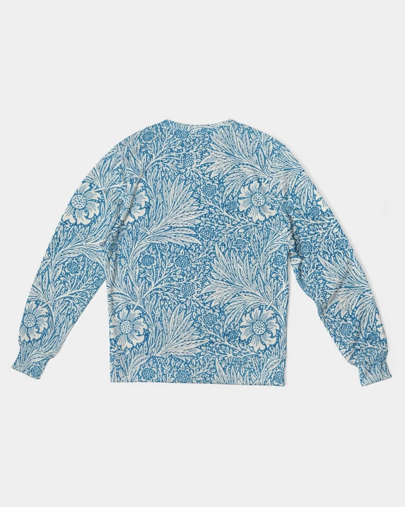 Harlow & Lloyd Victorian Blue Floral Men's French Terry Pullover Sweatshirt 4 Harlow & Lloyd Victorian Blue Floral Men's French Terry Pullover Sweatshirt