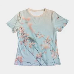 Harlow & Lloyd Cherry Blossoms With Bird Women's Tee