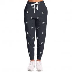 Subliminator Yin Yang 3D Unisex Fleece Joggers In Charcoal
